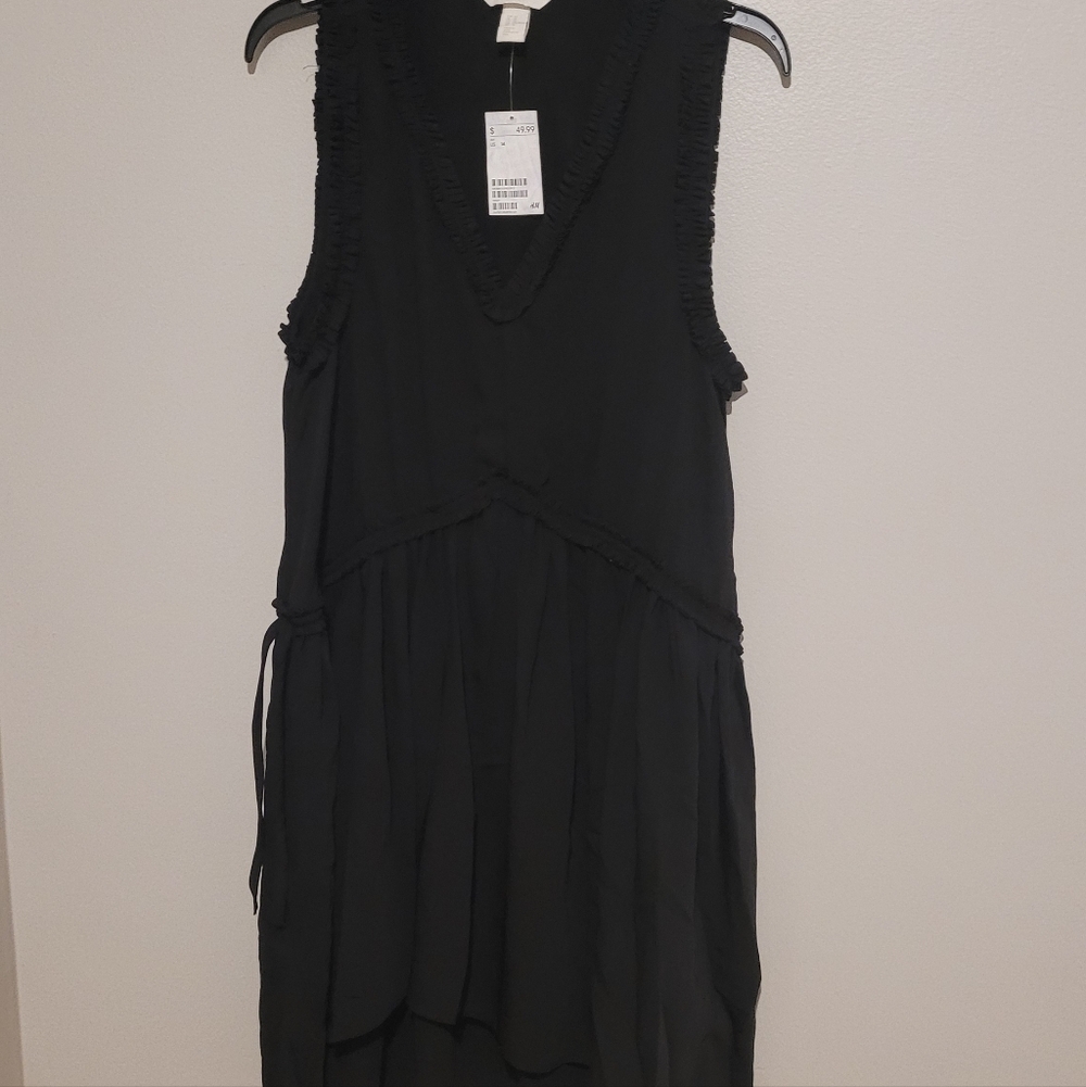 NWT H&M High Low Sleeveless Ruffle Dress